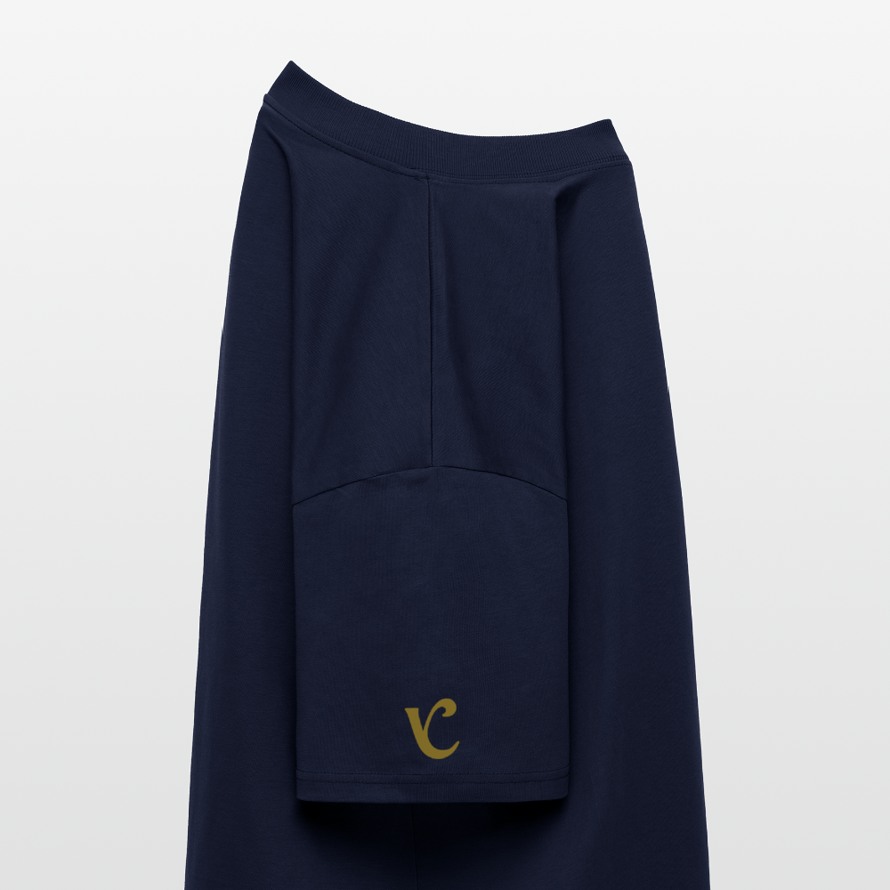 Gilded Leaf Oversize T-Shirt - french navy