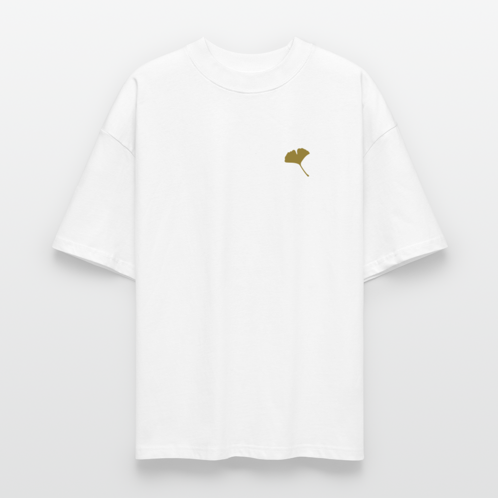 Gilded Leaf Oversize T-Shirt - white