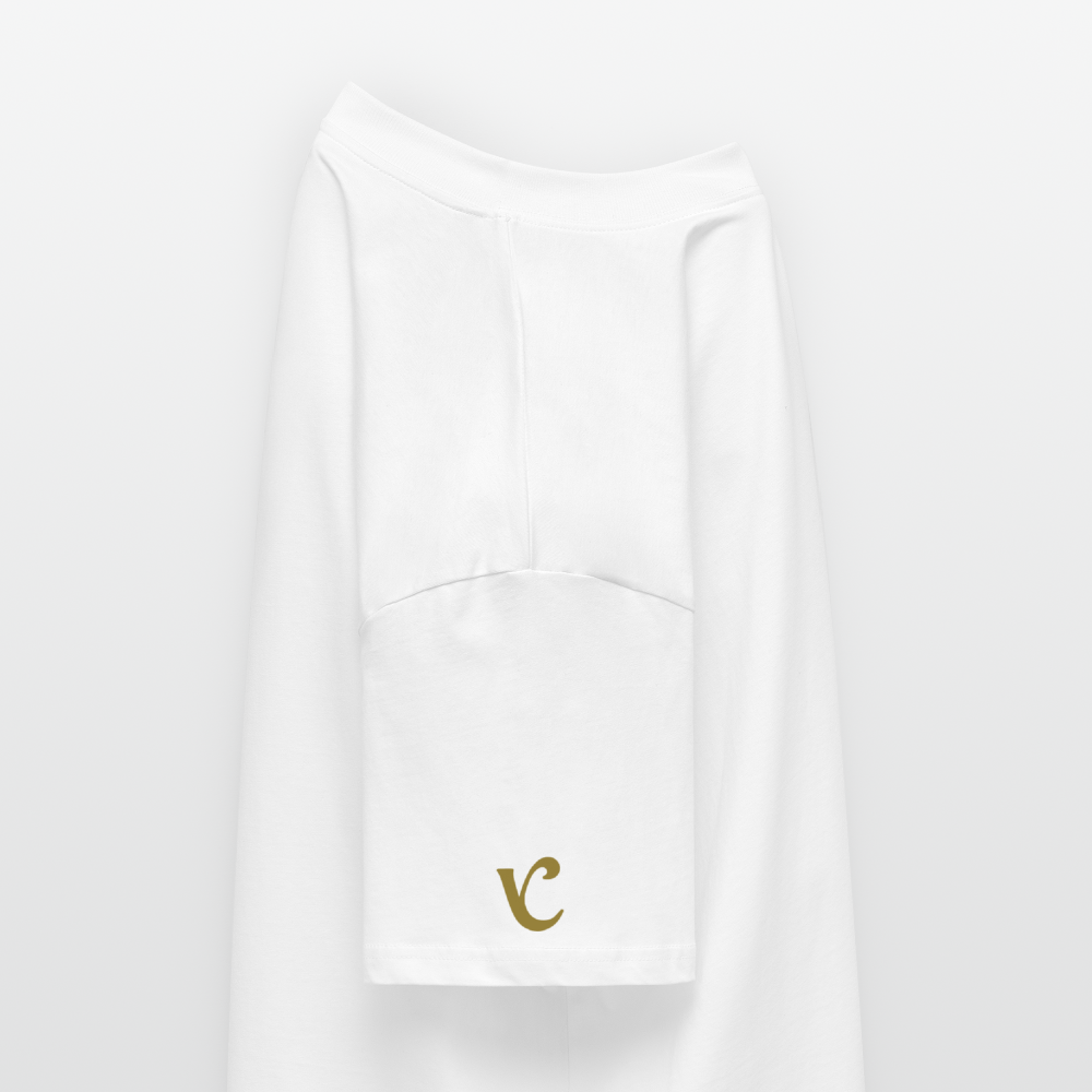 Gilded Leaf Oversize T-Shirt - white