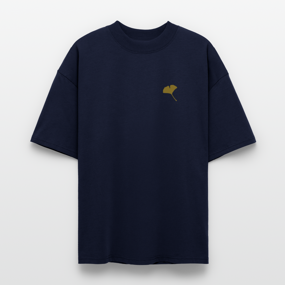 Gilded Leaf Oversize T-Shirt - french navy