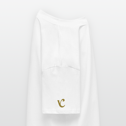 Gilded Leaf Oversize T-Shirt - white