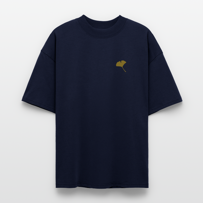 Gilded Leaf Oversize T-Shirt - french navy