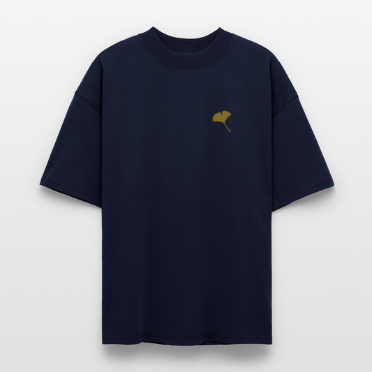 Gilded Leaf Oversize T-Shirt - french navy